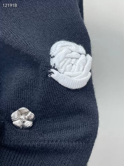 Chanel 23K Camellia Bow Off-Shoulder Top