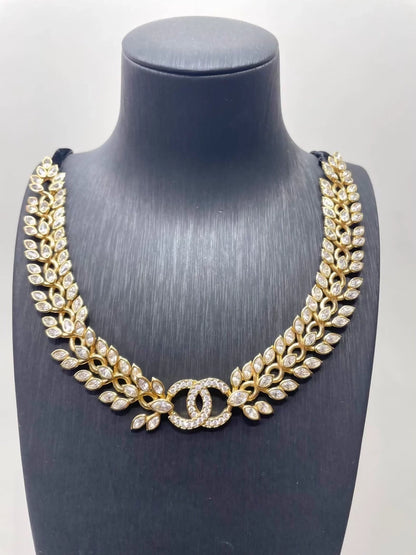 Chanel gold wheat necklace
