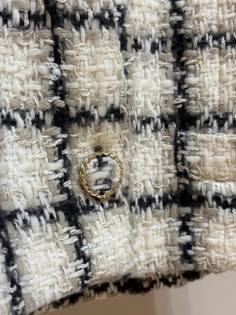 Chanel 2019 ecru & black tweed Jacket