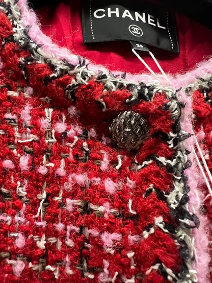 Chanel 25k red tweed jacket