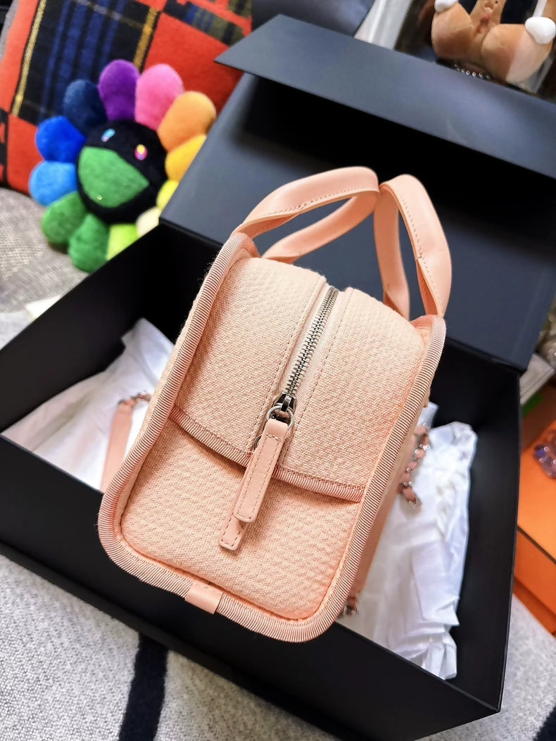 Chanel 22C Orange-Pink Mixed Color Beach Bag