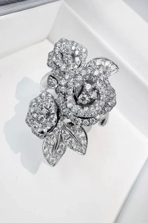 Dior Rose Bagatelle white gold full-diamond rose ring