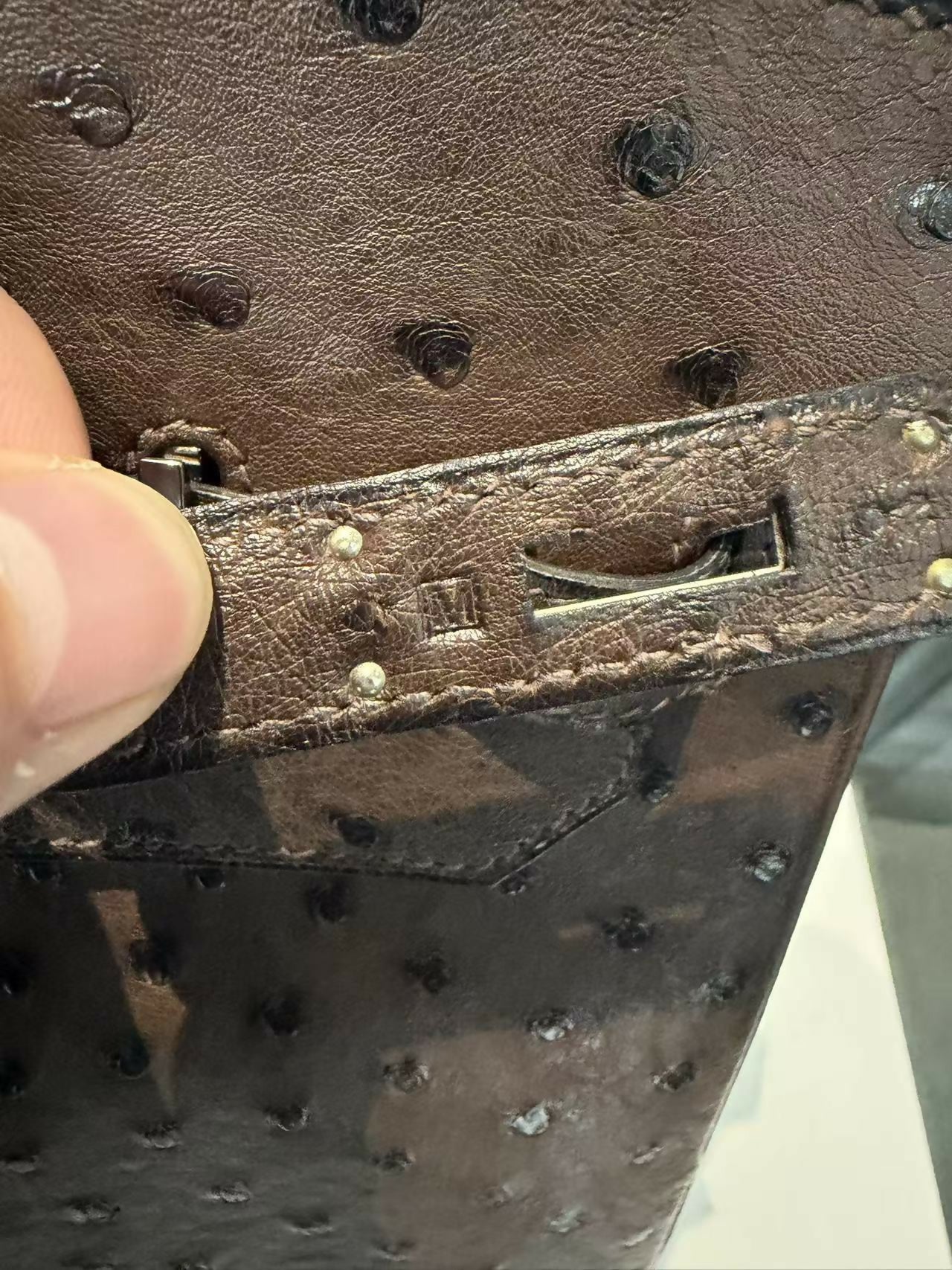 Hermes Birkin 40 ostrich in brown