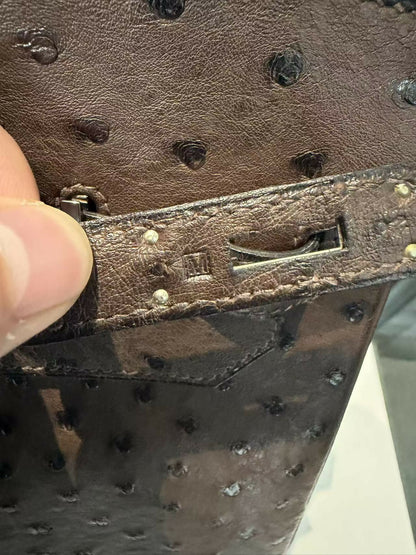Hermes Birkin 40 ostrich in brown