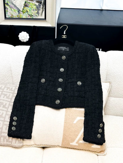 Chanel 20B black tweed jacket