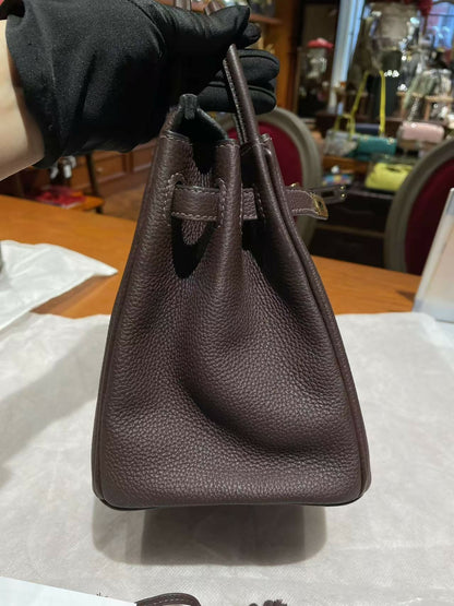 Hermes Birkin 25 47 Chocolat Togo GHW