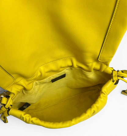 FENDI 2026 Medium Mamma Baguette Yellow Nappa Leather Bag