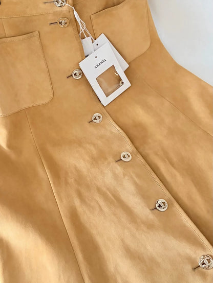 Chanel 24P Brown Suede skirt