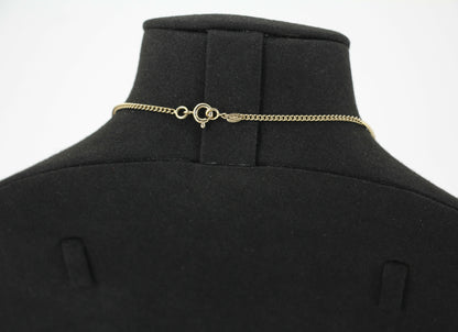 Chanel Vintage 04V Enamel Classic White CC Light Gold Necklace