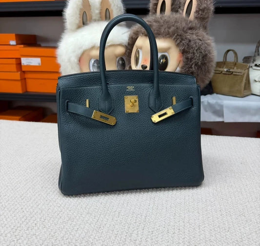Hermes Birkin 30 6O Pine Green Togo Leather gold hardware