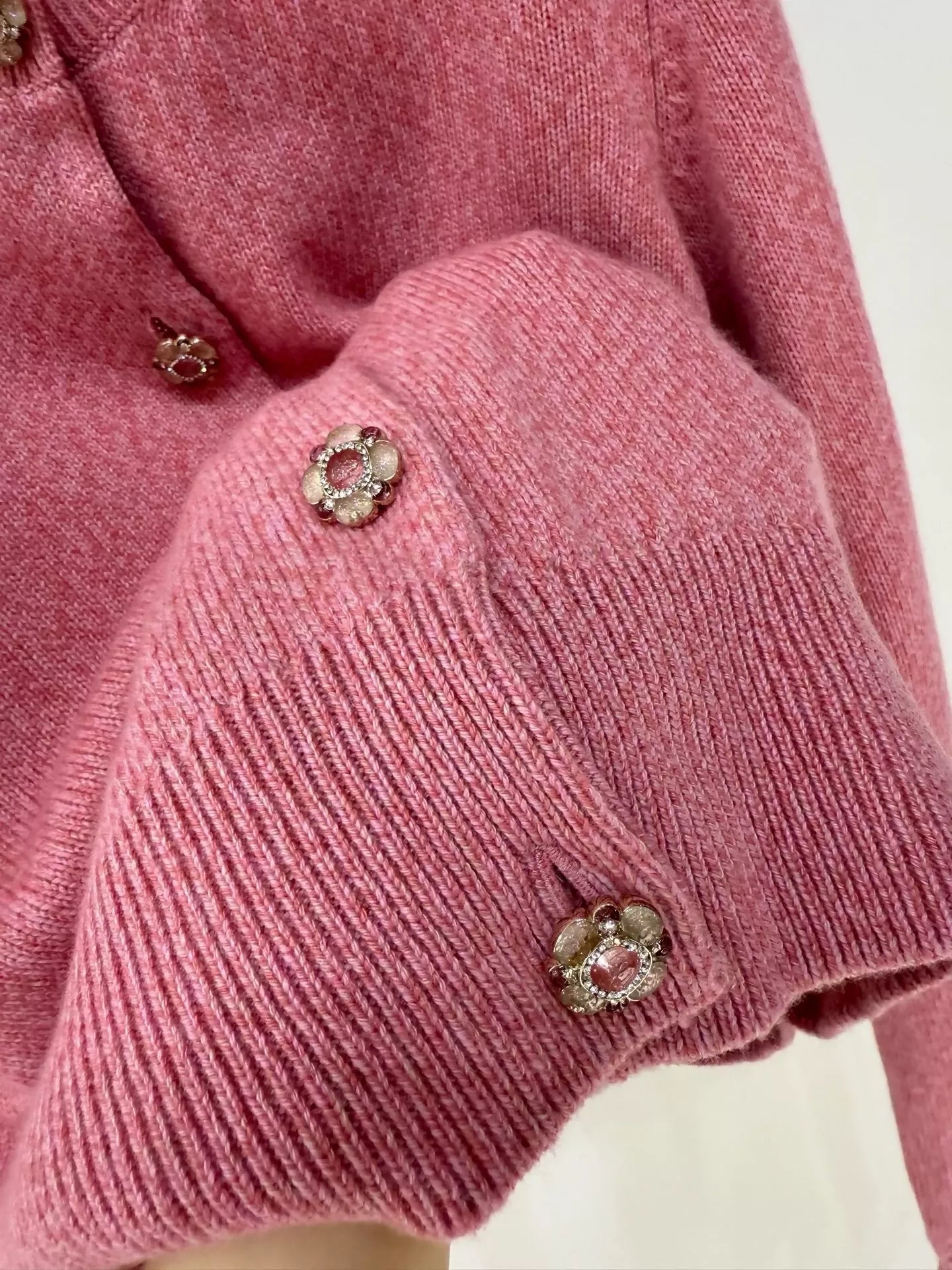 Chanel 24A pink Cashmere Cardigan