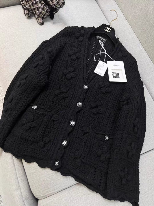 Chanel 25c black cardigan