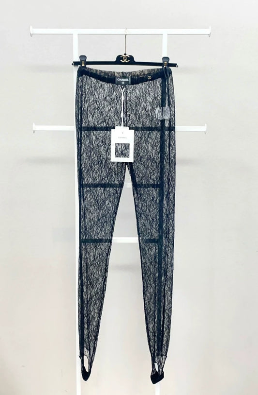 Chanel leggings with lace