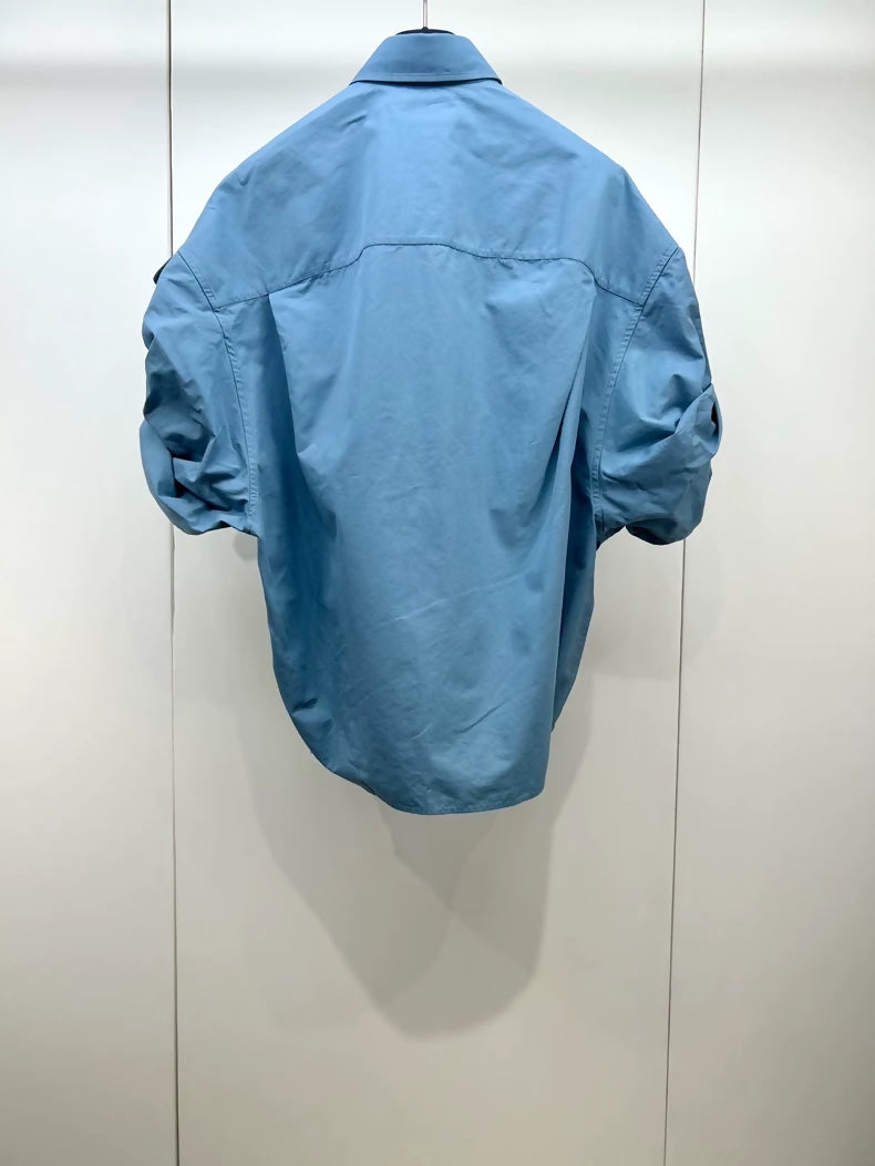 Balenciaga rolled-up sleeve casual shirt