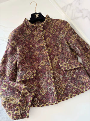 Chanel 20122 Red and Gold Byzantine Jacket