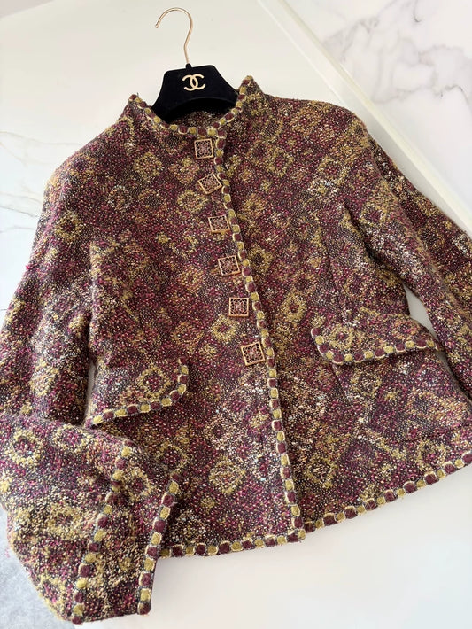 Chanel 20122 Red and Gold Byzantine Jacket