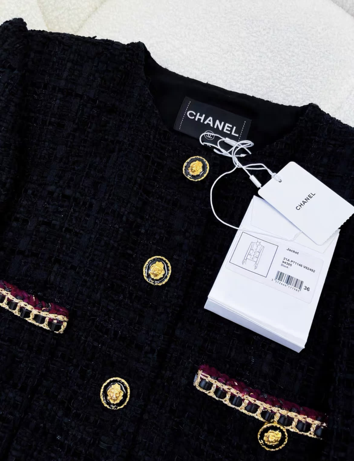 Chanel 21A Black Four Pocket jacket very high end size 36