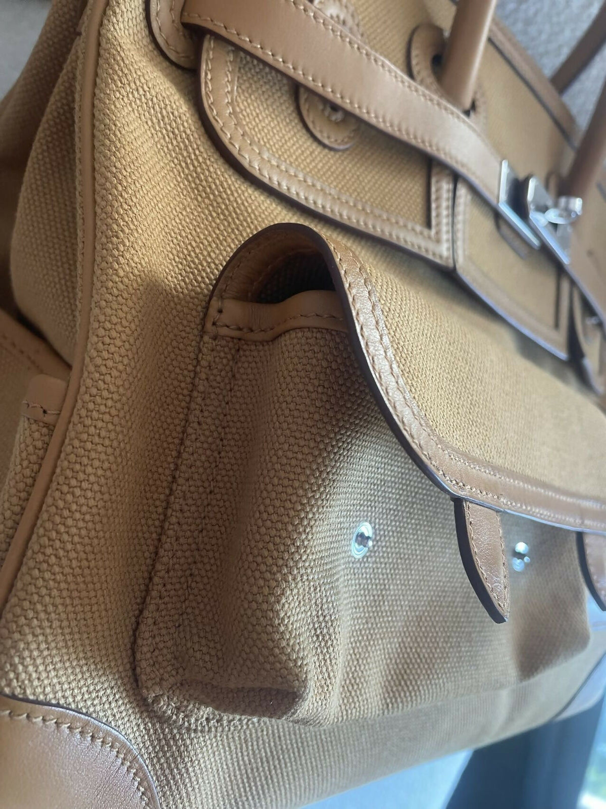 Hermès Birkin 35 Cargo Sesame S2 Swift Leather & Canvas with Hardware Z Stamp