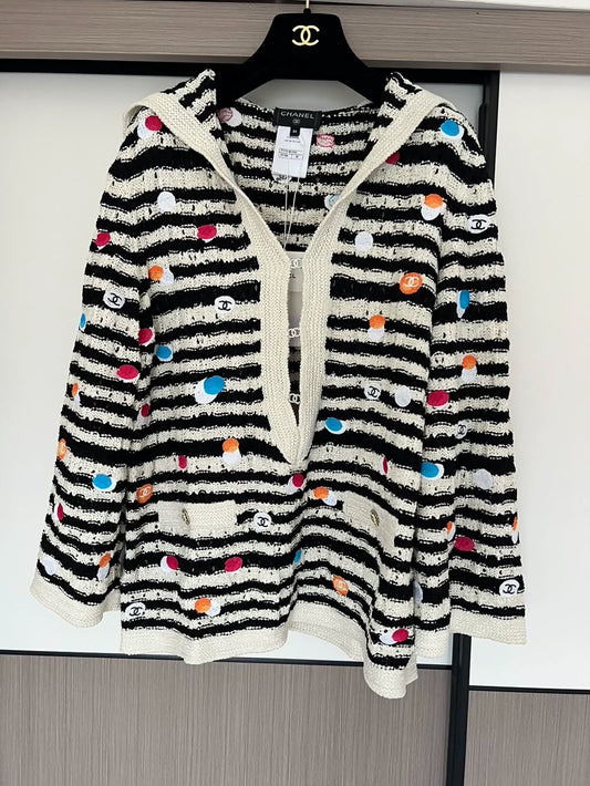 Chanel 24s polka dot knit top