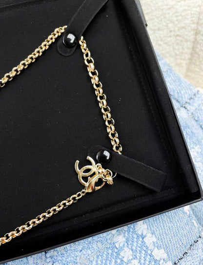 Chanel gold chain heart belt