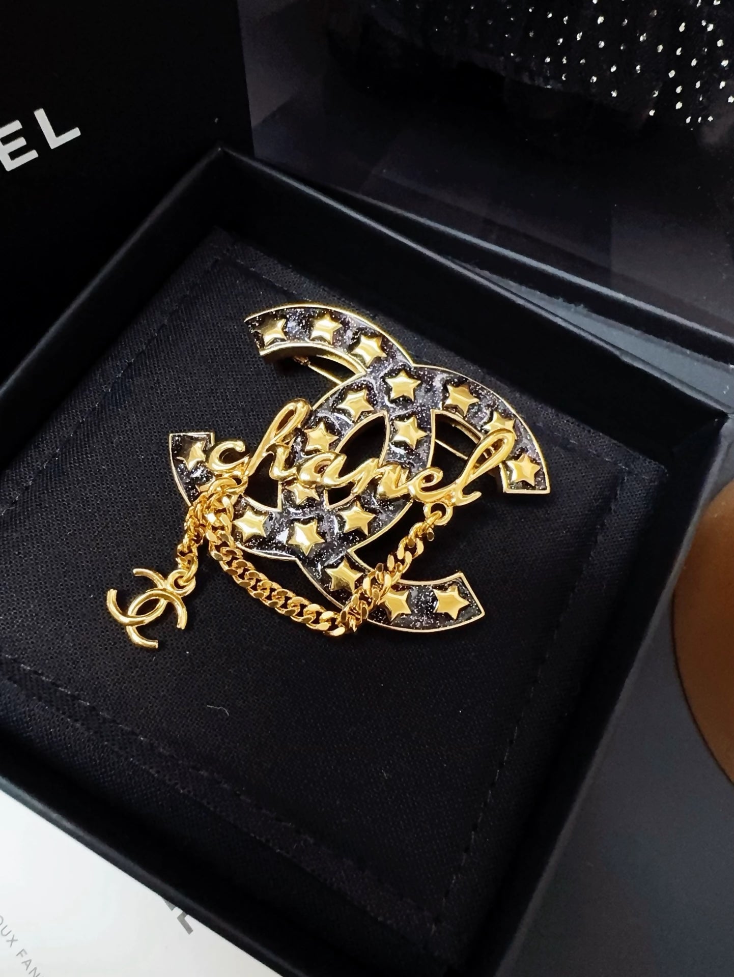 Chanel 24C Double C Logo Gold Brooch