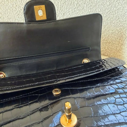Chanel Vintage Medium Flap Bag – Black Crocodile | 1997 | 24K Gold Hardware