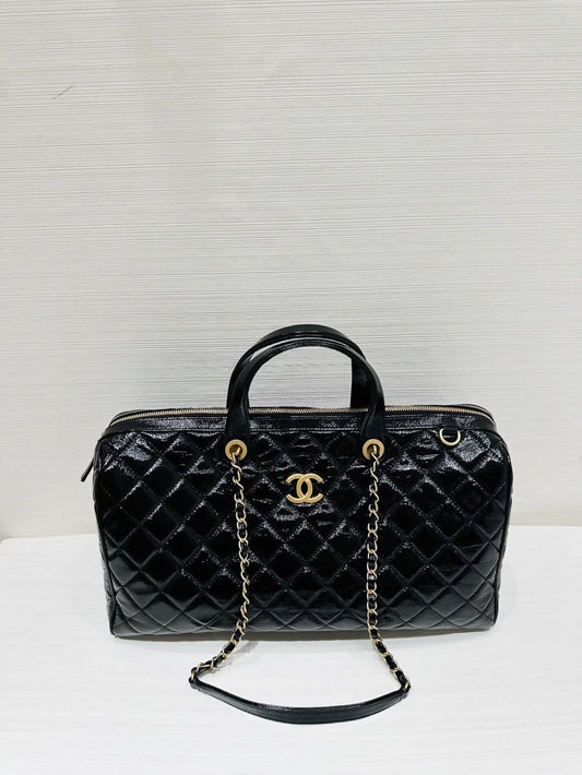 Chanel 25a black oversized bag