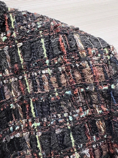 Chanel 25A black & multicolour tweed jacket