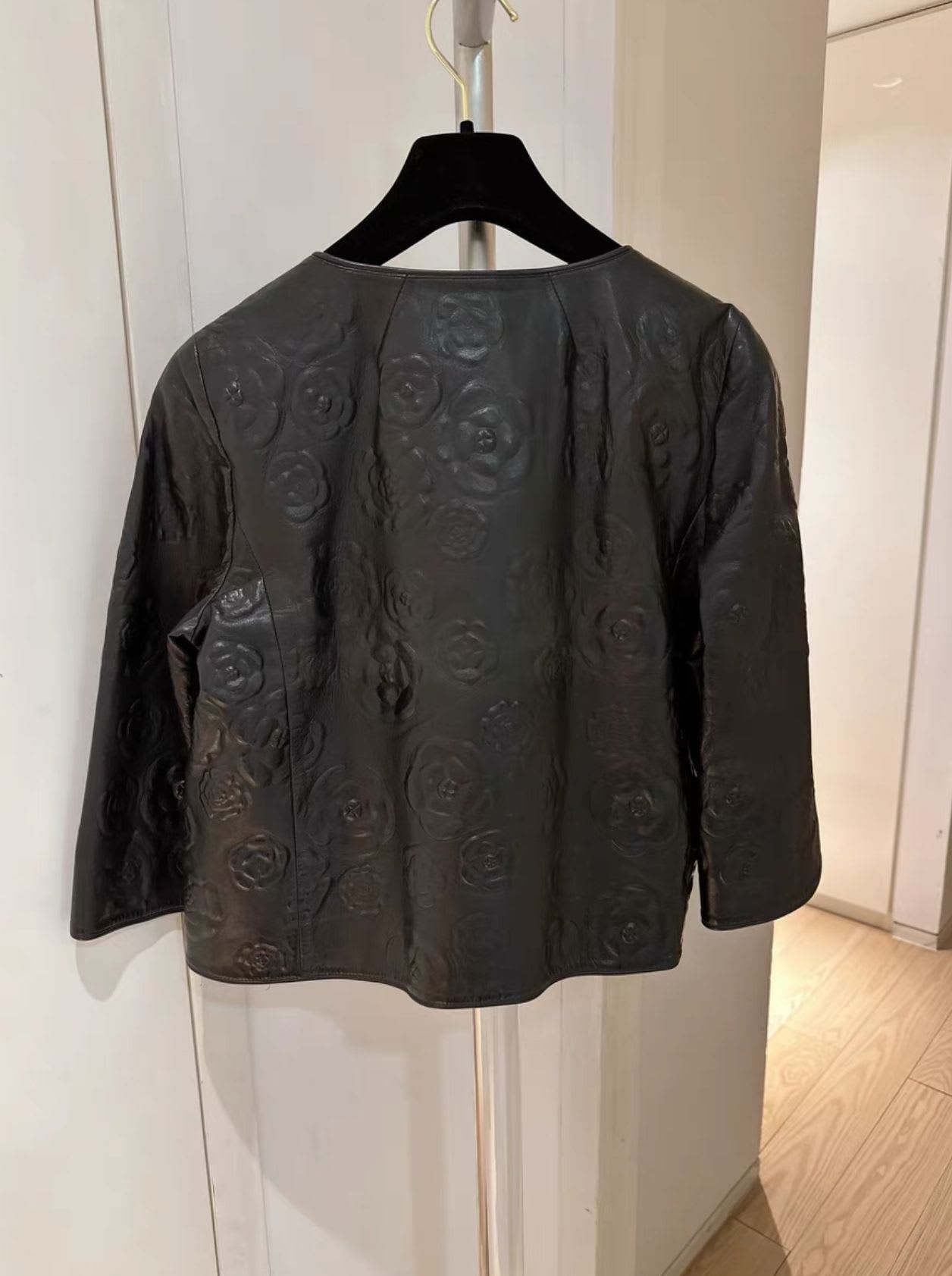 Chanel Camellia Leather cape