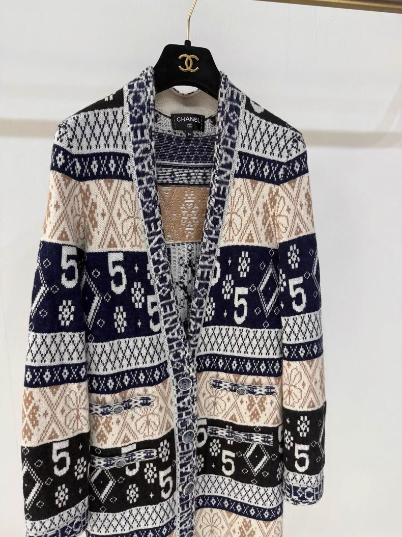 Chanel N5 cashmere cardigan