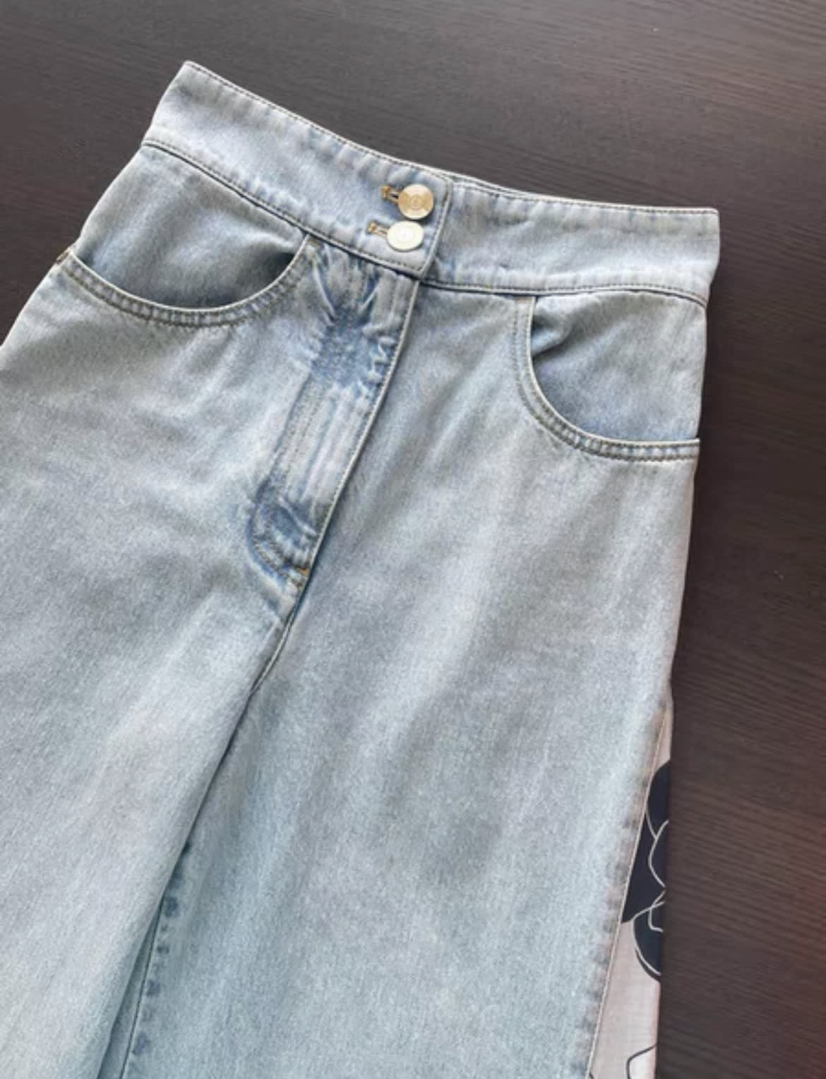 Chanel 2021 early spring 21c denim wide-leg pants fr34 – Wararni.com