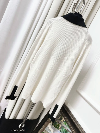 Chanel 23A off-white Polo top