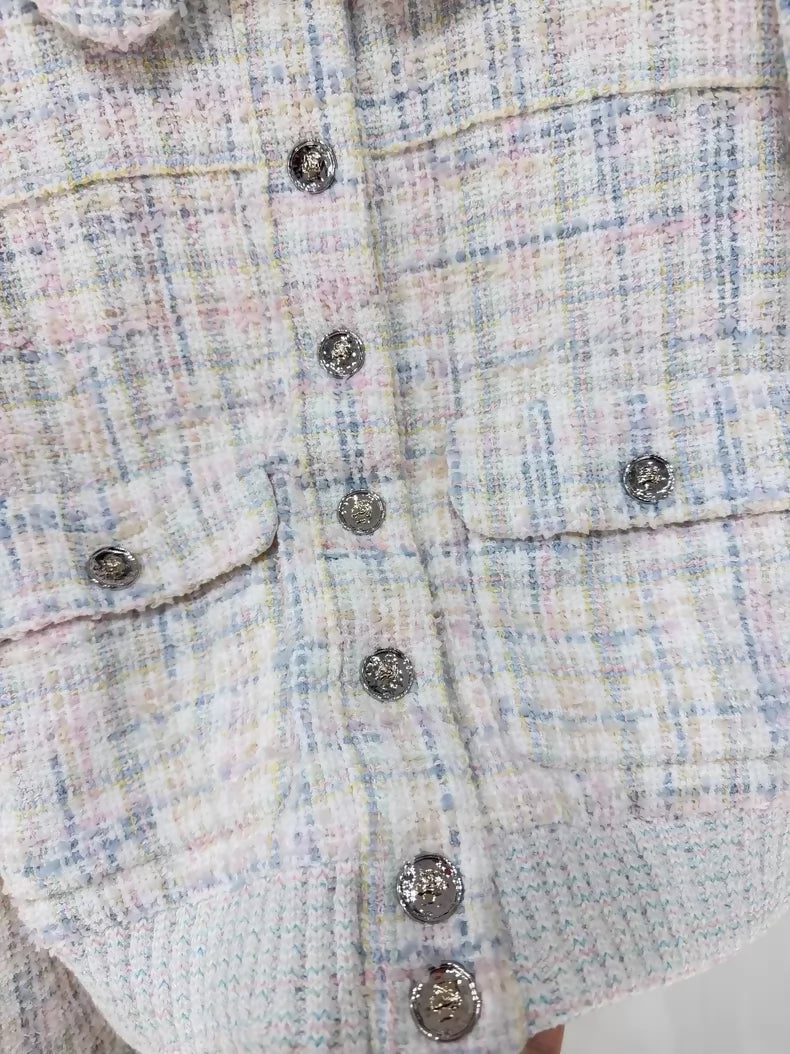Chanel 25S colourful sequined tweed jacket