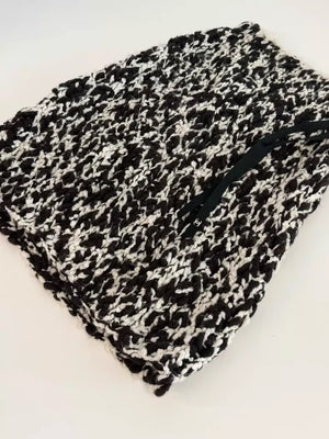 Chanel 24K Black and White Knit Skirt