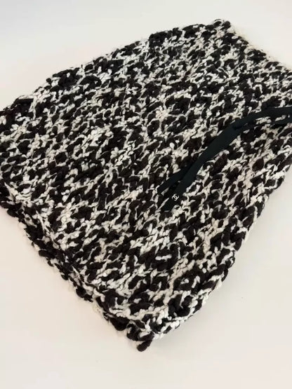 Chanel 24K Black and White Knit Skirt