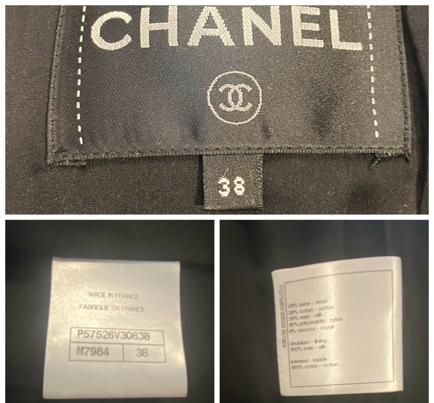Chanel 17A Space Station Black White Ecru Metallic Fantasy Tweed Jacket FR 38