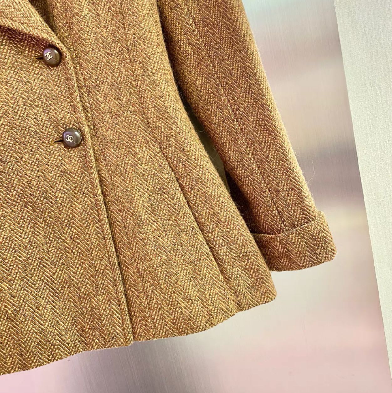 Vintage Chanel brown tweed jacket