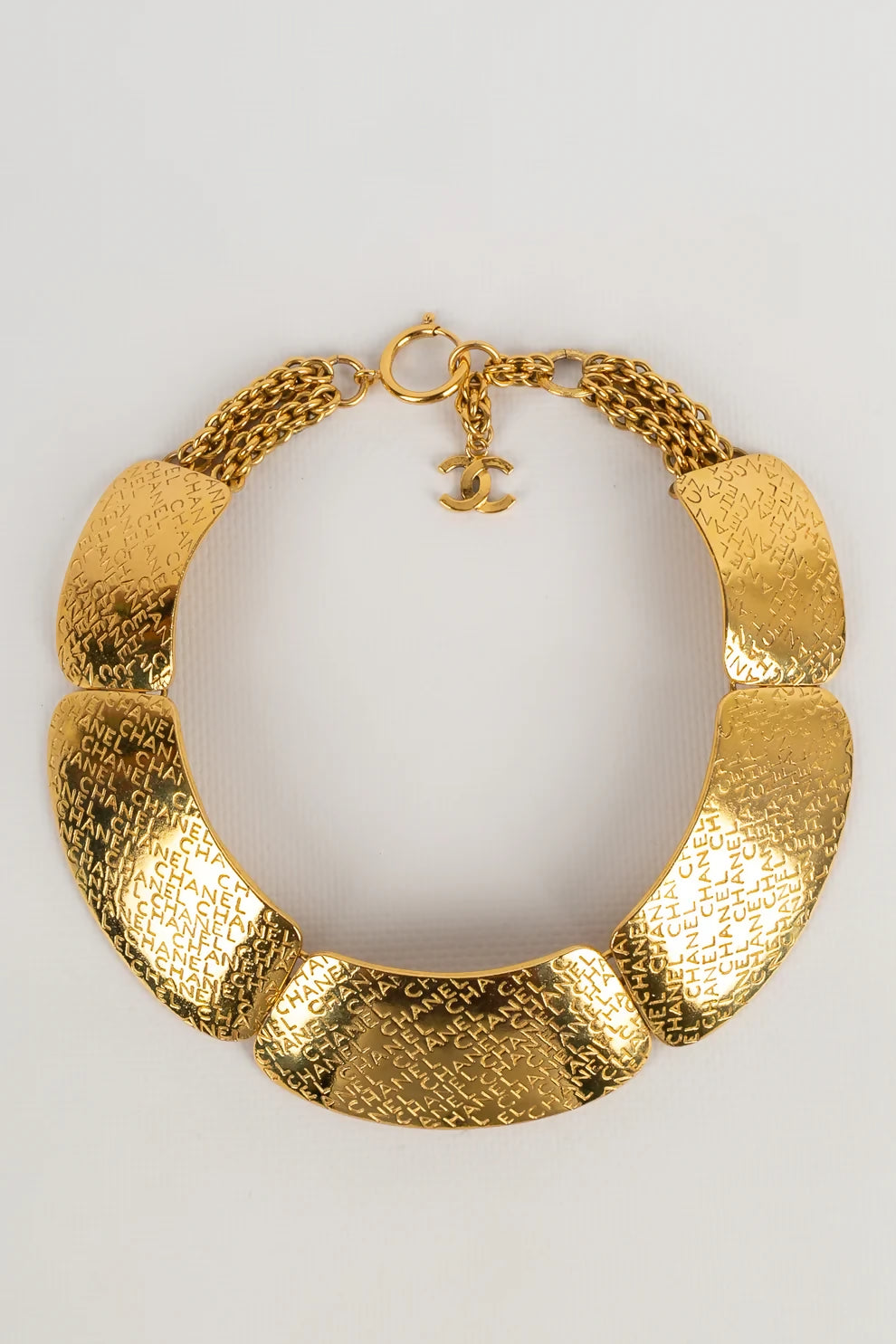 Chanel Engraved Collar Necklace, Late 1980s