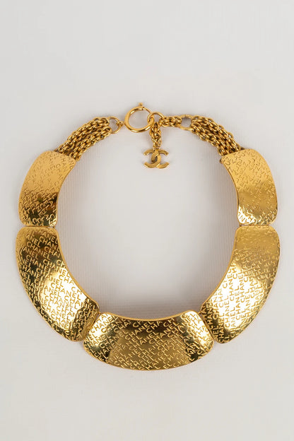 Chanel Engraved Collar Necklace, Late 1980s
