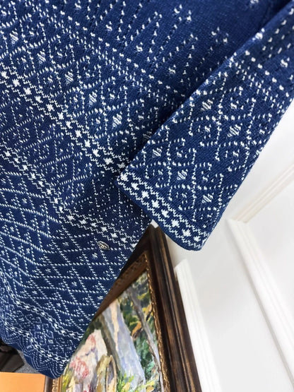 Chanel 14C blue and white knit dress