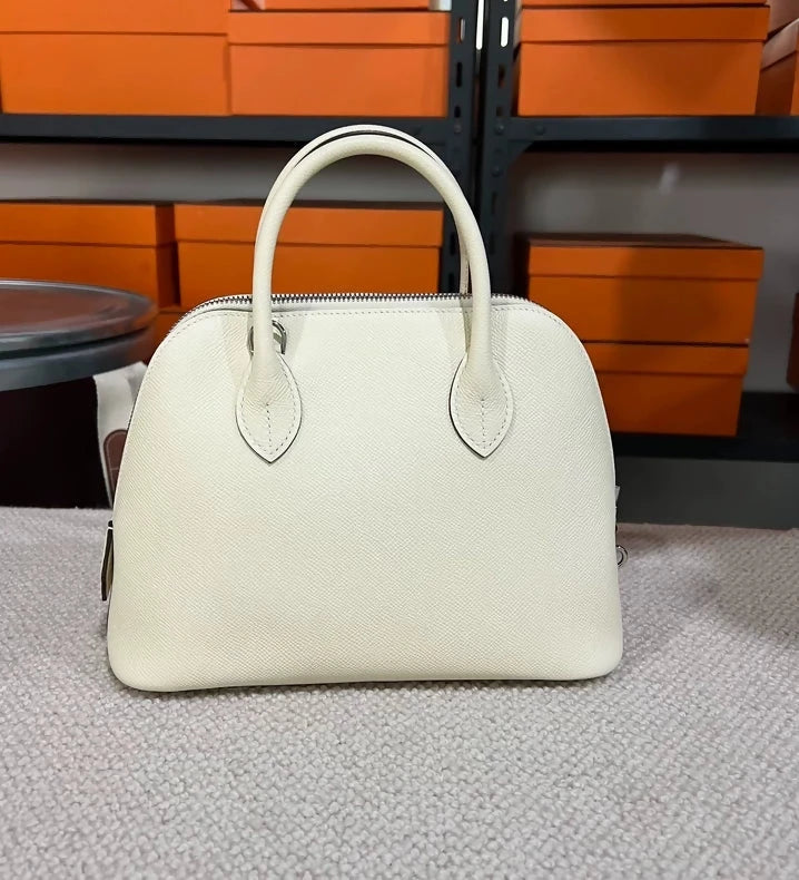 Hermès Bolide 25 Craie Epsom leather palladium hardware