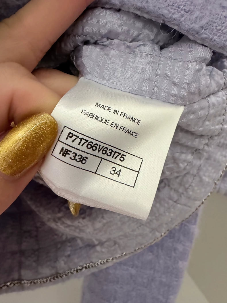 Chanel 21K purple tweed suite