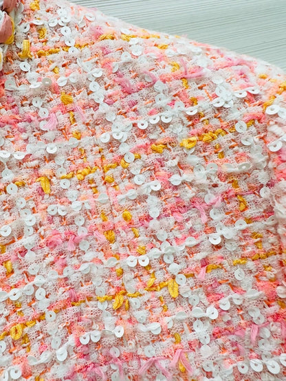 Chanel 19C pink tweed dress jacket