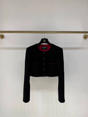 Chanel 21K black cropped jacket