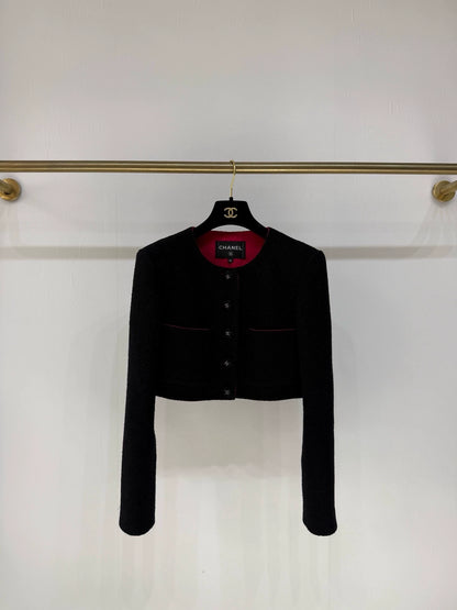 Chanel 21K black cropped jacket