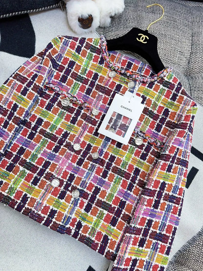 Chanel 23A Multicolore Mosaic Jacket