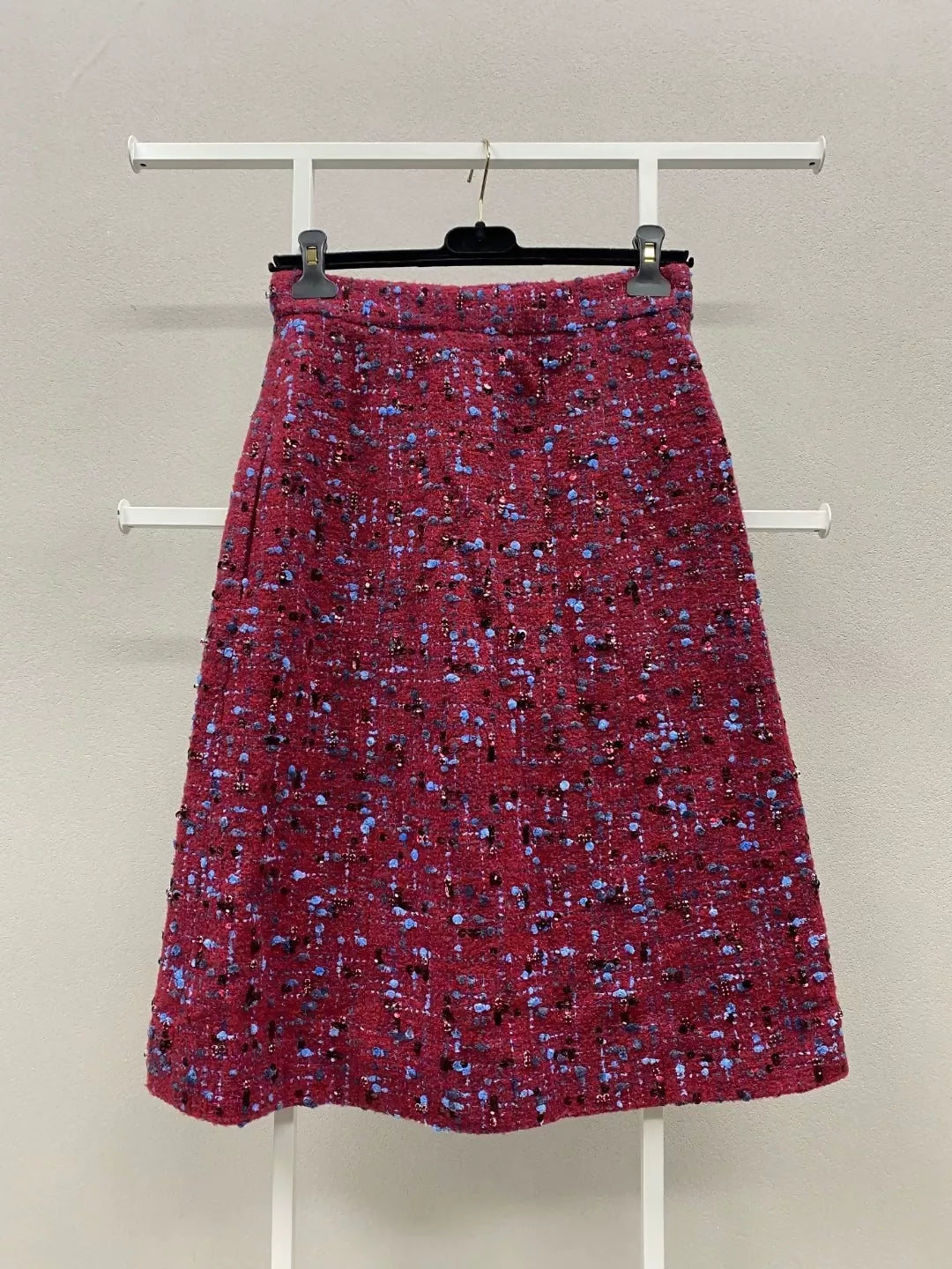 Chanel 20K Red tweed skirt