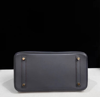 Hermes Birkin 30 Colormatic Blue/Black/Chai/Etoupe grey/Gold Swift leather Silver hardware