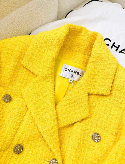 Chanel 22S yellow short jacket