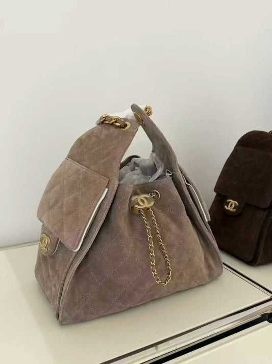 Chanel 25 bag suede small brand new